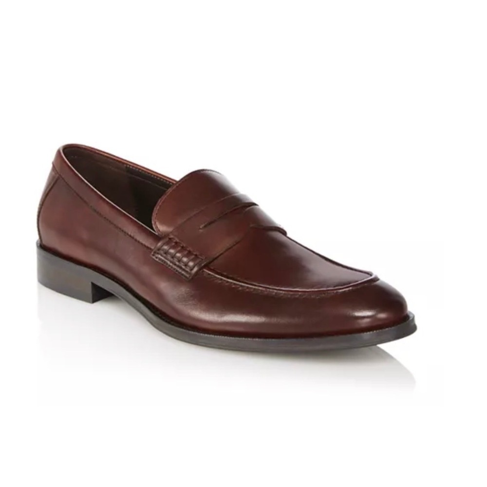 Bostonian Mens 13M Brown Leather Penny Loafers Slip On Dress Shoes